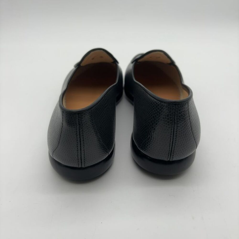 Belgian Shoes Midinette Grey Lizard Calf Loafers - Picture 4 of 6